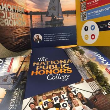 postcards and folder pictured