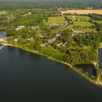 aerial image of campus 