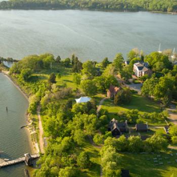 aerial photo of campus