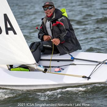Leo Boucher sailing at the ICSA Singlehanded Nationals 