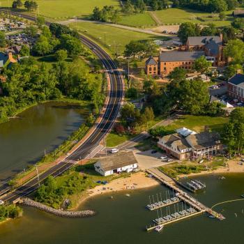 Overhead view of St. Mary's College of Maryland Historic Campus